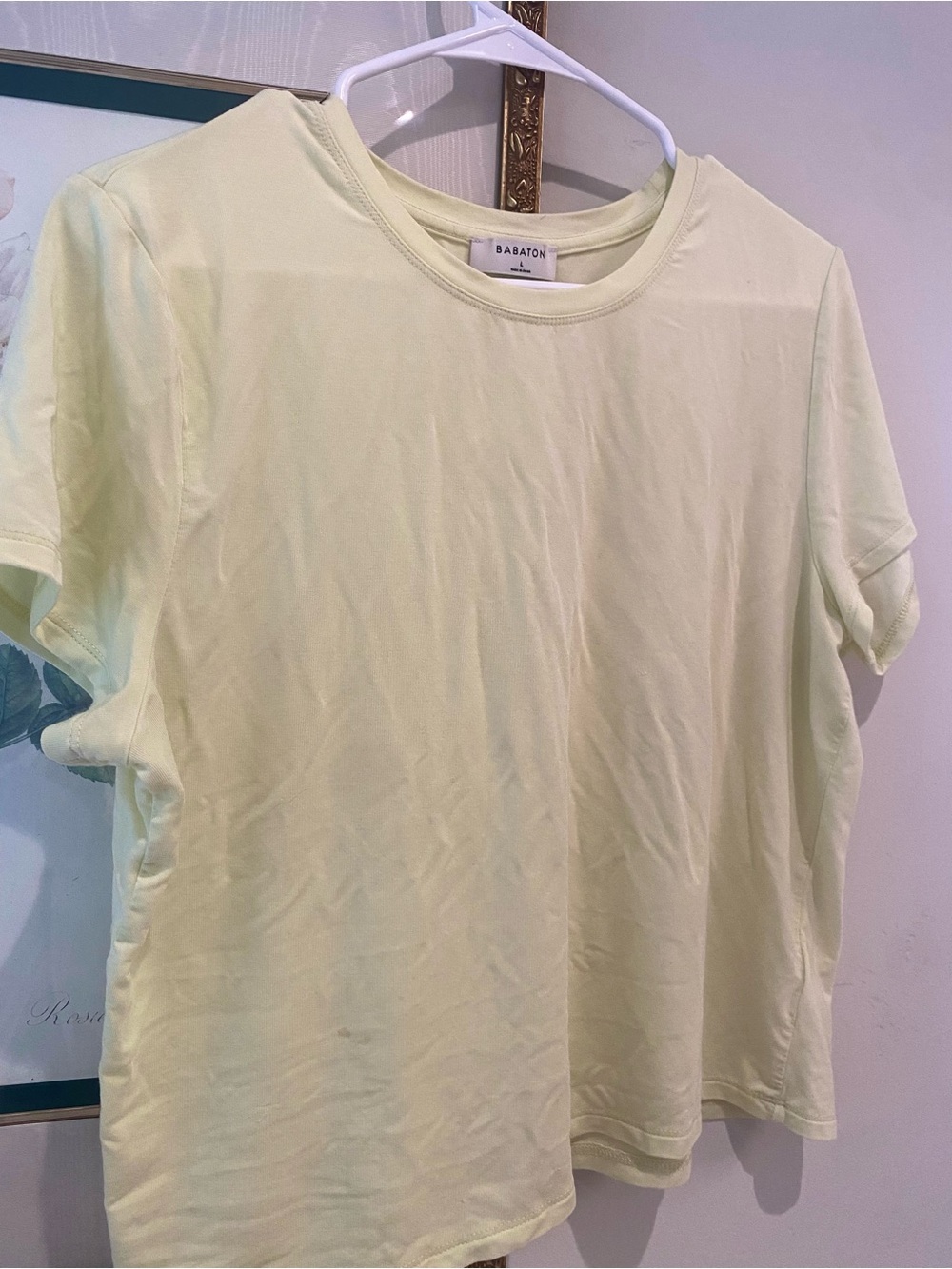 Babaton Women's Crewneck T-Shirt in neon yellow